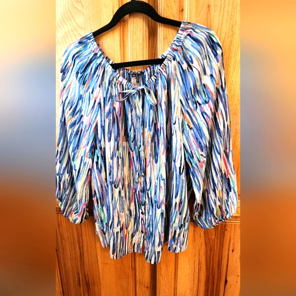 Nic+Zoe blouse petite medium size multicolor, like new